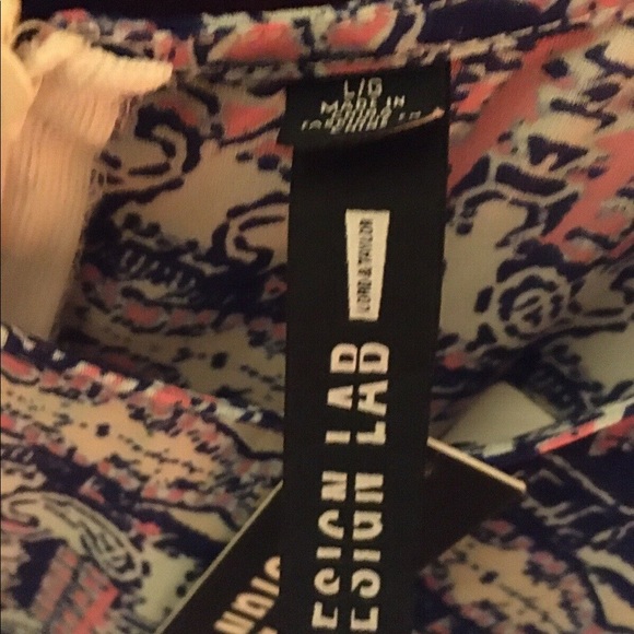 Blue, pink print MISSES DRESS from Lord & Taylor. Size Large. Retail $90. NWT! - Picture 6 of 10